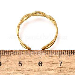 Anelli polsini aperti incrociati in acciaio inossidabile 304&nbsp;RJEW-M072-14G