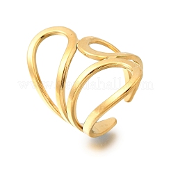 Anelli con polsino in acciaio inossidabile 304 per donna&nbsp;RJEW-M103-07G