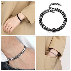 3 Stück 3 Farben Messing Cuban Link Kette Armband machen&nbsp;FIND-CJ0004-99