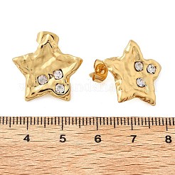 Ohrstecker aus 304 Edelstahl mit Strassen für Damen&nbsp;EJEW-U052-02G