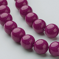 Cuentas mashan naturales redondos del jade hebras&nbsp;X-G-D263-10mm-XS12