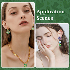 2 Beutel Anhänger aus Legierung und Emaille zum St. Patrick's Day&nbsp;ENAM-ME0001-67