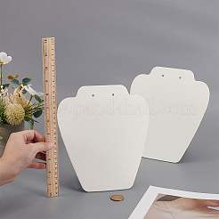 Espositore per collane in velluto con busto piegato in legno&nbsp;NDIS-WH0016-11B