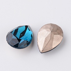 Facettierte Tropfen k9 Glas Strass Cabochons&nbsp;RGLA-I001-10x7mm-023