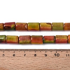 Gefärbte natürliche Feuerknisternachatperlenstränge&nbsp;G-T144-58A-01