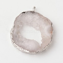 Geode naturale pendenti fetta agata druzy&nbsp;G-L461-04C