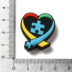 Perles focales en silicone sur le thème de l'autisme infantile&nbsp;SIL-P007-C03