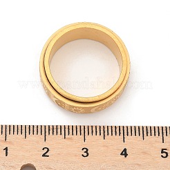 Stern & Mond & Sonne 304 Edelstahl drehbarer Fingerring&nbsp;LS-PW-WG61315-09