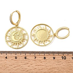 Sonnenförmige Messing-Creolen&nbsp;EJEW-H180-30B-G