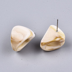Opake Harz-Ohrstecker&nbsp;EJEW-T012-07-A01