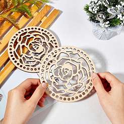 Fonds de panier en bois&nbsp;DIY-WH0167-27C