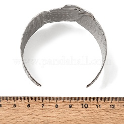 Sommer 304 Edelstahl breite Manschette Armreifen für Frauen Männer&nbsp;BJEW-F511-01P