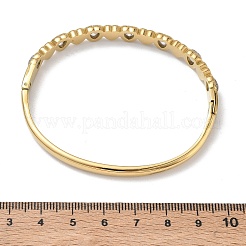 Bracciali rigidi da donna in acciaio inossidabile 304 e vetro con cerniera.&nbsp;BJEW-Z178-05G