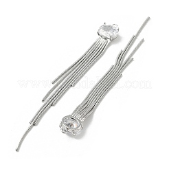 Pendentifs à pampilles en chaînes en laiton&nbsp;KK-D090-04G