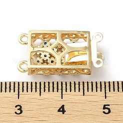 Ottone micro spianare zirconi scatola fermagli&nbsp;KK-F862-32G-02