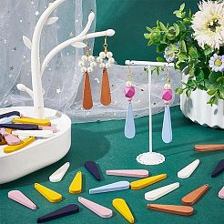 60pcs 6 Farben Holzanhänger&nbsp;WOOD-NB0002-26