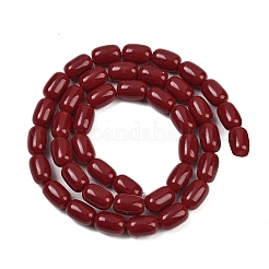 Abalorios opacas de vidrio hebras&nbsp;GLAA-Z015-02G