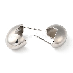 Orecchini a bottone a goccia in ottone con placcatura a cremagliera per donna&nbsp;EJEW-Z019-11P