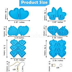 6 stücke diy anhänger silikonformen&nbsp;DIY-SZ0006-45