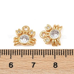 Breloques en laiton micro pavé de zircones cubiques sur le thème de l'océan&nbsp;KK-F902-08E-G