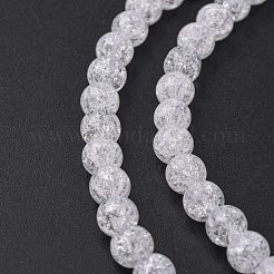Chapelets de perles en quartz craquelé synthétique&nbsp;X-GLAA-S134-6mm-05