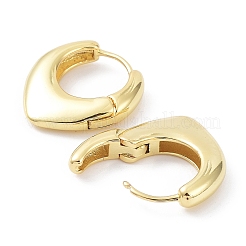 Orecchini a cerchio a goccia in ottone placcato a cremagliera&nbsp;EJEW-B027-12G