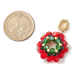 Pendentifs en verre de Noël&nbsp;PALLOY-JF03010-02