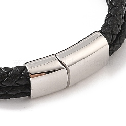 Geflochtene Mikrofaser-Leder-Mehrstrang-Armbänder&nbsp;BJEW-B096-24AS