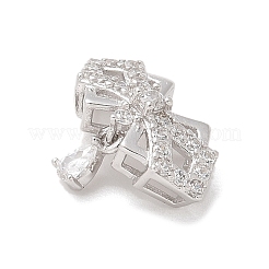 925 Schleife aus Sterlingsilber mit klarem Zirkonia und mehrreihigen Tropfengliedern&nbsp;STER-M094-01P
