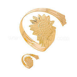 Set di braccialetti e anelli da donna con girasoli in ferro&nbsp;WG2469A-01