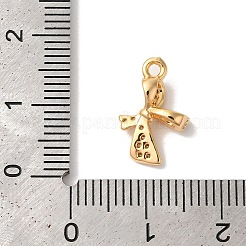 Pendenti in zirconi cubici trasparenti in micro pavè di ottone&nbsp;KK-M294-08G-02