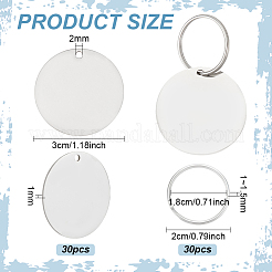 Kit para hacer llaveros con dijes en blanco con estampado DIY&nbsp;STAS-BC0003-74B