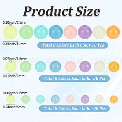 1040 Stück 24 Farben leuchtende Acrylperlen-Sets&nbsp;MACR-PA0001-61