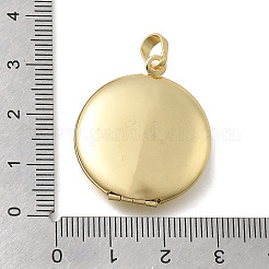 Pendentifs médaillon ronds et plats en laiton&nbsp;KK-D431-028A-G