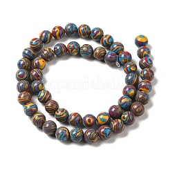 Brins de perles teintes en malachite synthétique&nbsp;G-P507-02A-06