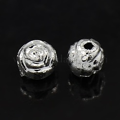 Kunststoffbeschichtung Acryl Blume Rose Perlen&nbsp;PACR-L005-8mm-01S