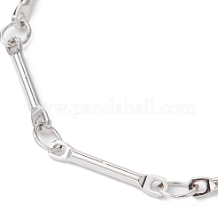 Realizzazione di braccialetti con catena a maglie con barra di ottone&nbsp;AJEW-JB01187-02