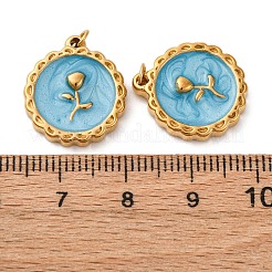 304 Edelstahl-Emaille-Anhänger&nbsp;STAS-U061-51G-01A