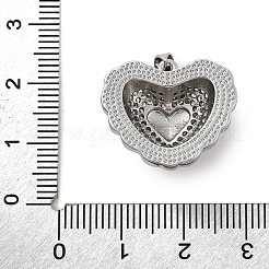 Colgante micropavé cubic zirconia de latón&nbsp;KK-C091-02D-PG