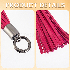 2 pendentif à pompon en imitation cuir&nbsp;AJEW-CL0005-10A