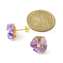 Boucles d'oreilles à tige en forme de fleur et de perles&nbsp;EJEW-JE05282