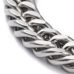 Anlaufgeschützte kubanische Gliederkettenarmbänder aus Edelstahl 304&nbsp;X-STAS-A028-B064P-A