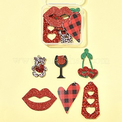 12 stücke 6 arten pu leder große anhänger&nbsp;FIND-FS0003-74