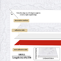 PVC selbstklebende flexible Formleiste&nbsp;DIY-WH20007-58A