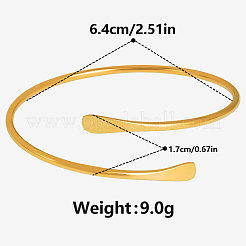 Brazaletes sencillos de acero inoxidable 304 para mujer&nbsp;VJ2383-2