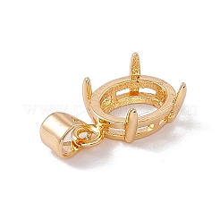 Colgante de latón cabochon ajustes&nbsp;KK-E066-01G-02