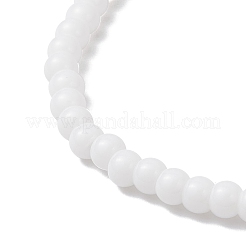 6 bracciale elastico con perline rotonde in vetro opaco di 6 colori&nbsp;BJEW-JB12508