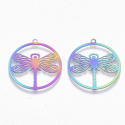 Pendentifs en filigrane d'acier inoxydable avec placage ionique (IP) 201&nbsp;X-STAS-R102-14