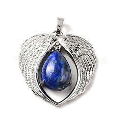 Natürliche Lapislazuli-Tropfenanhänger&nbsp;KK-K331-02P-10