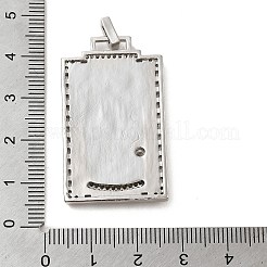 Anhänger aus Messing mit Mikropavé-Kubikzirkonia und Emaille&nbsp;KK-H458-01P-18